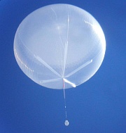 Globo estratosférico en vuelo