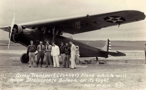 A Fokker army plane used to chase the balloon once in the air (Private collection of the author)
