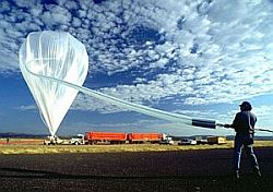 Preparatives for launch a balloon from the Alice Spring airport