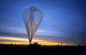 inflated balloon that will carry Nick Piantanida in its attempt to overcome the free fall world record
